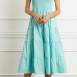 Hill House  HOME Ellie Nap Dress Poplin Midi Limited Edition Bay Blue Small Photo 0