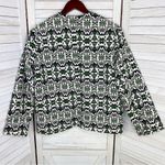 Designed by BLING Aztec Print Dobby Weave Boho Jacket Green White Black Small Photo 2