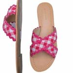 Draper James NIB  Piper Flat Sandals in Raspberry Pink Gingham Women's Size 8 Photo 0