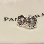 Pandora  Radiant Logo cubic zirconia and silver studs, new. Shine logo Photo 2