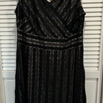 Signature Harper Lace Black Lined Sleeveless Dress Long Size 20W Side Zip Black Photo 0