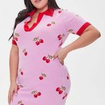 Forever 21 NWT  Plus Size Cherry Print Sweater Dress Photo 1