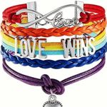 LGBT Rainbow Wrap Pride Bracelet “Love Wins.” Photo 3
