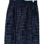 Halogen  Black & White Wool Blend Tweed Pencil Skirt Size Women's Classic 14P Photo 0
