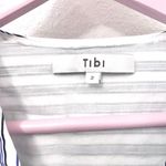 Tibi Liam Blue Stripe V-Neck Long Sleeve Shirt with Tie Sz 2 Photo 2