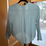 Silence + Noise Urban Outfitters  Mayfair Plunge Surplice Top Sage Size Small Photo 6