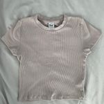 Aritzia TNA Lilac Ribbed Cropped Tee Photo 0