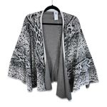 CAbi 100% Cotton Serpent Wrap Snakeskin Print Black White One Size Photo 0