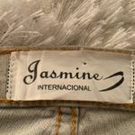 Jasmine Gray Embroidered Deadstock Floral Sz 1/2 Low Rise Flare Photo 4