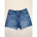 Madewell Denim Shorts Size 30 Medium Blue Curvy High Rise Frayed Distressed Photo 10