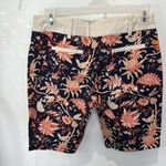 Leifsdottir Floral Print Shorts Size 0 Colorful Bird Botanical Blue Photo 2