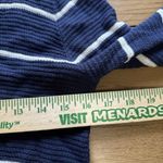 Old Navy  Women Size Small Lightweight Tunic Sweater V Neck Blue Striped Comfort Photo 4