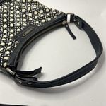 Kate Spade  New York Black White Shoulder Bag Purse Pattern Green Lining Top Zip Photo 5