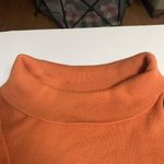 Rafaella Sweater Womens Small Orange Cotton Knit Cowl Neck Pullover 3/4 Sleeves Photo 3