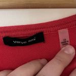 Verve Ami Womens Size 1X Fuschia Pink Red Long Sleeve Asymmetrical Sweater Photo 6