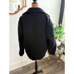 Old Navy  Wool Blend Black Jacket Coat‎ Full Zip Quilted Lined Warm Classic Photo 1