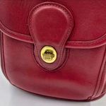 Coach VINTAGE Glove Tanned Red Leather Sling Backpack COMES WITH: COA 9992 Photo 3