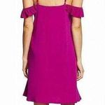 CeCe ruffle cold shoulder purple dress Photo 3