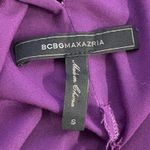 BCBGMAXAZRIA Purple Ruffle Halter Dress Sleeveless Party Cocktail Mini S Photo 8