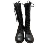 Bongo VTG 90s  Black Lace & Zip Up Boots Women 8 Knit Top Mid Calf DARK ACADEMIA Photo 3