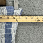 American Eagle  tube top womens medium blue white striped ruffle stretch costal‎ Photo 1