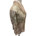 Rare Spencer Alexis VTG 90s Blush Gold Babydoll Lace Kimono Sheer Boho Fairy Lg Tan Photo 6