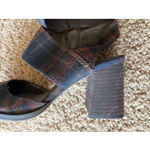 Lucky Brand  Dark Brown Multi Plaid Closed Toe Block Heel Shoes Academia Womens 6 Photo 9
