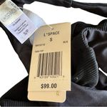 l*space L  Black Ribbed Tara Bikini Top nwt Photo 5