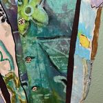 Handmade Vintage Funky Fabrics Multicolor Hand Dyed Artistic Jacket shirt jacket Photo 5