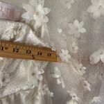 Audrey Parks Francesca’s Puff Sleeve Floral Mini Dress M Babydoll Cottagecore White Size M Photo 9