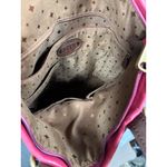 Fossil  Explorer‎ Tote Dark Pink Leather Foldover Crossbody Purse Photo 4