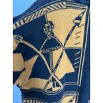 Vintage Generra 80s Graphic Chessboard Mockneck Sweater Black & Mustard Knit M Size M Photo 6