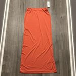 Urban Outfitters  Satin Maxi Skirt - Tangerine Photo 1