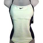 Nike NEW One-Piece Navy Swimsuit Stripe Racerback Womens Size L Photo 0
