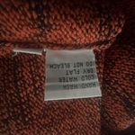 Haiku Sweater Womens Size S Orange Black Marled Knit Crochet Accents Square Neck Photo 7