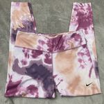 Nike 🌮 Training Dri-FIT One mid-rise 7/8 tie dye leggings/purple & multi, Large Photo 4