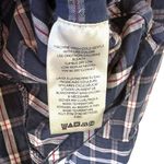 We The Free Free People  Plaid Button-Down Shirt Blue White Red Size Large Photo 5