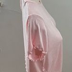 Papaya “Baddie” lettuce edge pink graphic crop top size L Barbiecore boho skater Photo 8