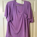 American Eagle  Purple Soft & Sexy Top V Neck Photo 0