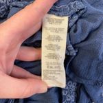 Free People  Kiss Kiss‎ Embroidered Lace Eyelet Tunic Top Size M Navy Photo 6