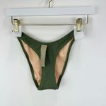 J.Crew Textured Curved Waist Cheeky Bikini Bottom Minimalist Green 2XS NWT Photo 1