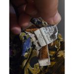 Jordan Gold Floral Print Button Up, Women's Size 12, Sheer Blouse, Long Sleeve Yellow Photo 4