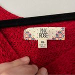 Pink Rose red knit sweater size xl Photo 1