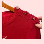 Charter Club Cute cherry red gold button owl hoot hoot cotton blend sweater Photo 3