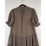 Apiece Apart  Womens Dress Brown Las Alturas Mini Tiered Puff Sleeve A Line XS Photo 10