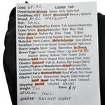 BCBG Maxazria Black Satin Sheer Ruched Sleeve Blouse Women Top Small | 68 Photo 6