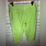 Madison Studio 100% Linen Size 8‎ lime green pants Photo 4