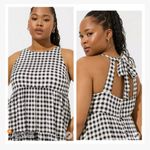 Torrid  Maxi Halter Tiered Dress Black White Gingham Photo 2