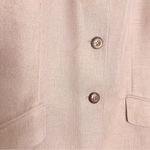 Le Suit NWT  Pink Short Sleeve Button Front Blazer Jacket Suit Top Size 14 Petite Photo 3