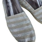 Alex + Alex Tan Silver Shimmer Slip On Espadrilles Loafers Flats Size 40 8.5 Photo 2